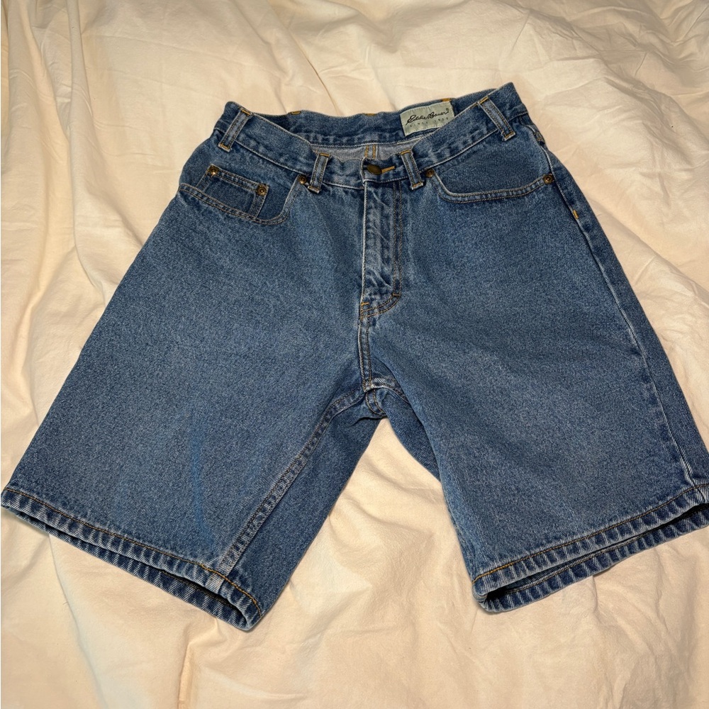 Eddie Bauer Women's Blue Jean mom/ dad Shorts